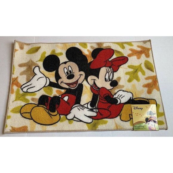 Disney Mickey & Minnie Mouse Fall Accent Rug 20" x - Picture 1 of 7